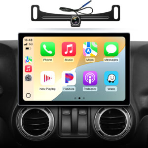 Car Stereo Radio for Jeep Wrangler JK, Wireless CarPlay & Android Auto