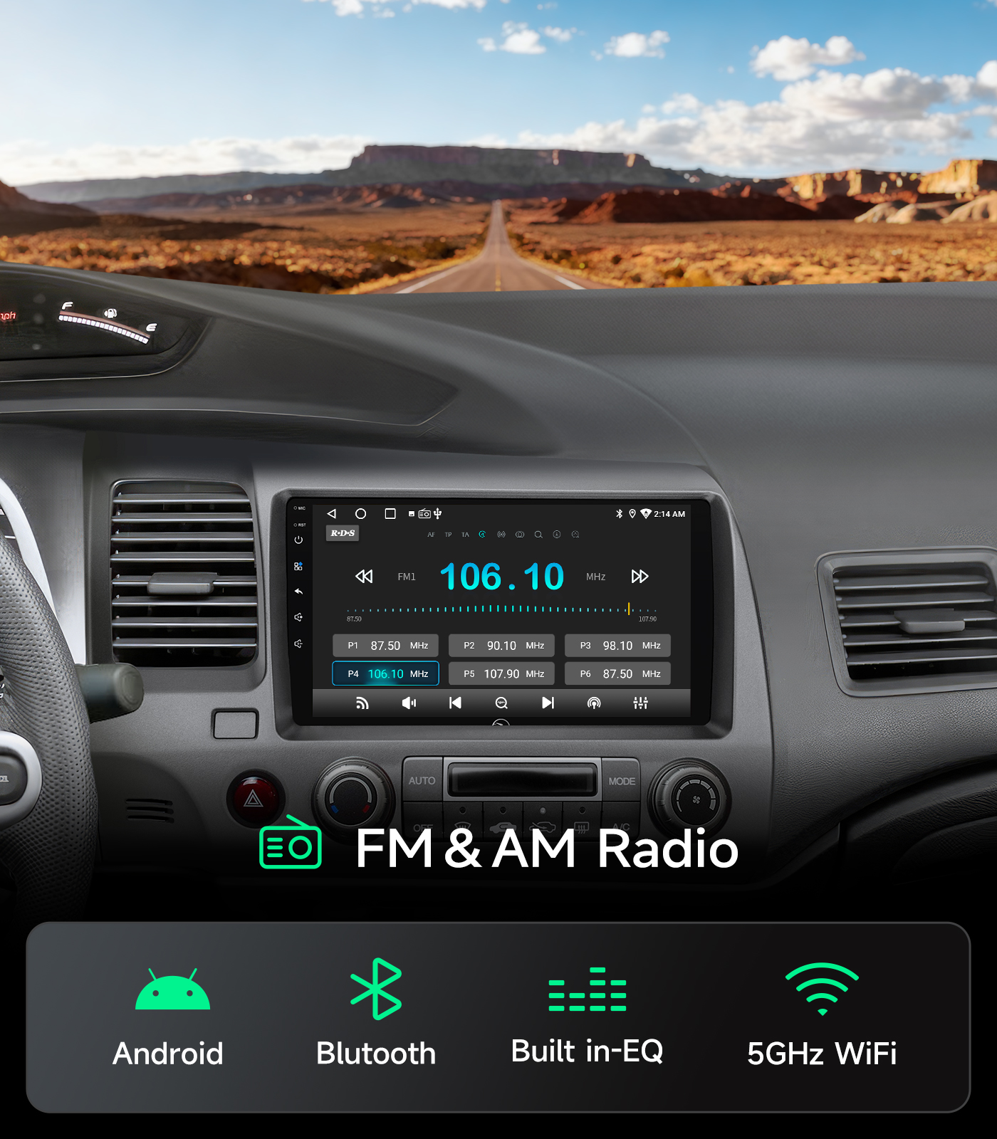 9 inch Car Radio Upgrade for Honda Civic 2006‑2011, CarPlay Android Auto - Image 5