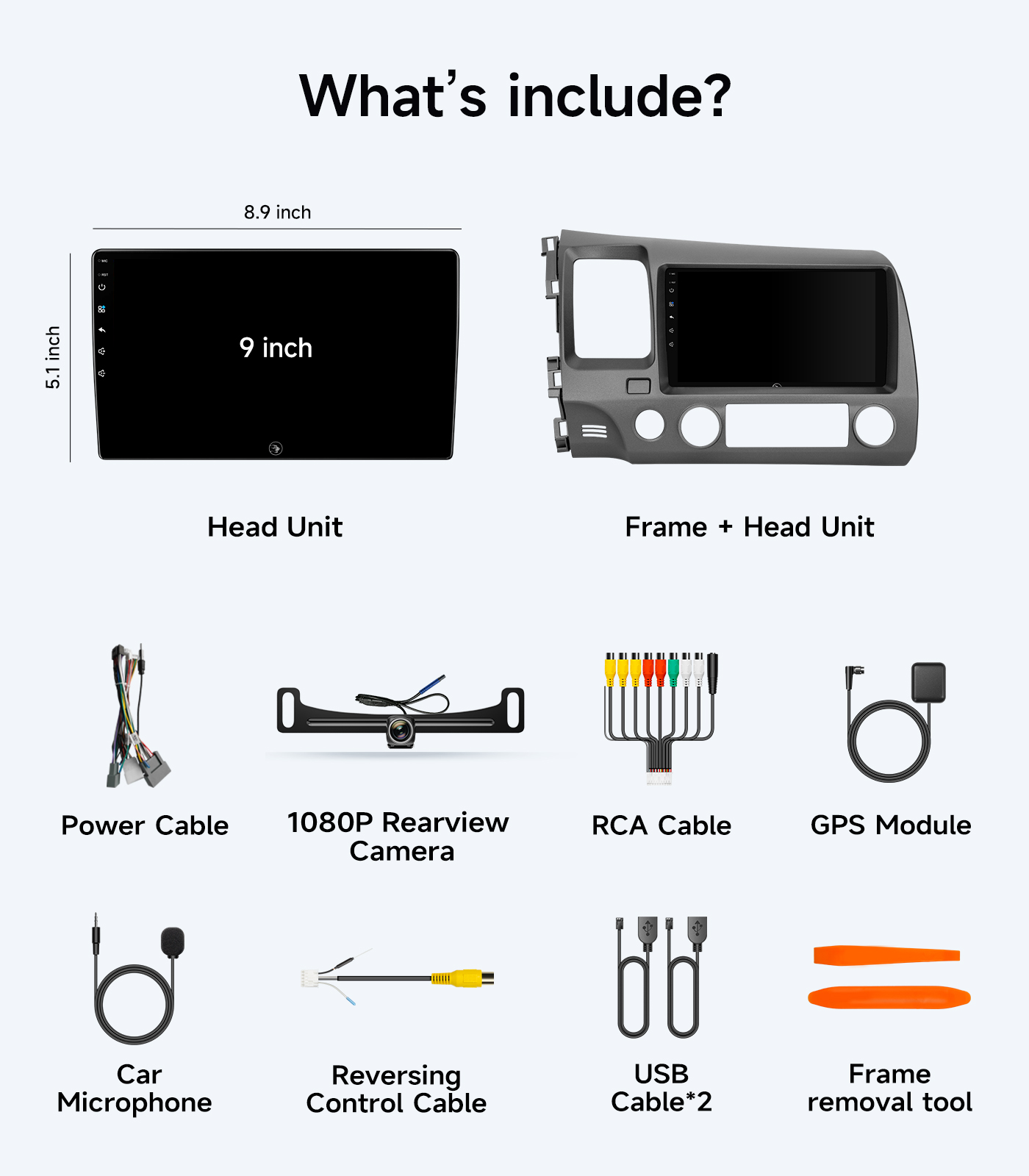 9 inch Car Radio Upgrade for Honda Civic 2006‑2011, CarPlay Android Auto - Image 7