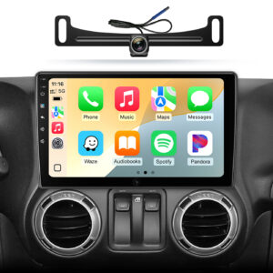 Car Radio for Jeep Wrangler JK & Dodge Ram, Wireless CarPlay Android Auto